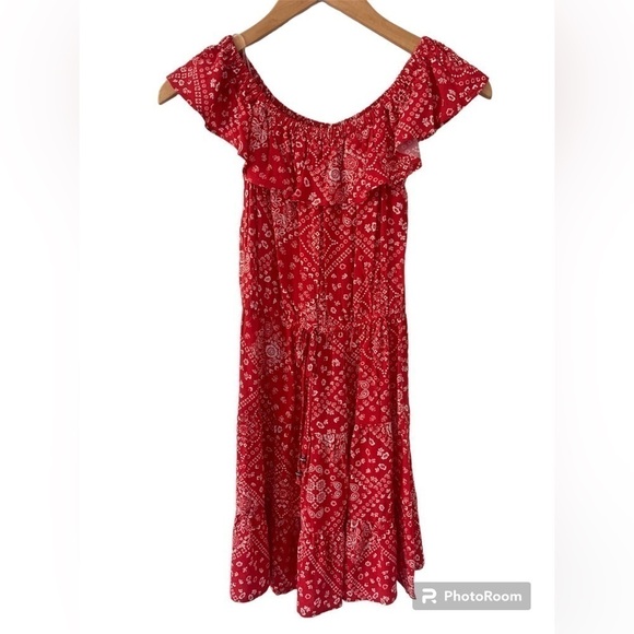 NWT Juniors’ XS Red Bandanna Print Dress from BeBop with free matching headband - Picture 1 of 6